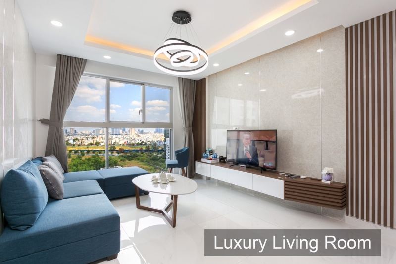 affordable 2br apartment for rent with premium furniture at scenic valley  ?? open view and comfortable living