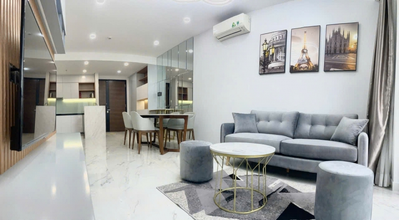 ban can ho midtown 2 phong ngu full noi that view thoang co o xe tang tret