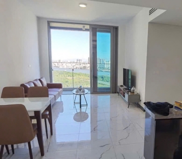 corner 2 bedroom apartment for rent at empire city tilia with an open river view