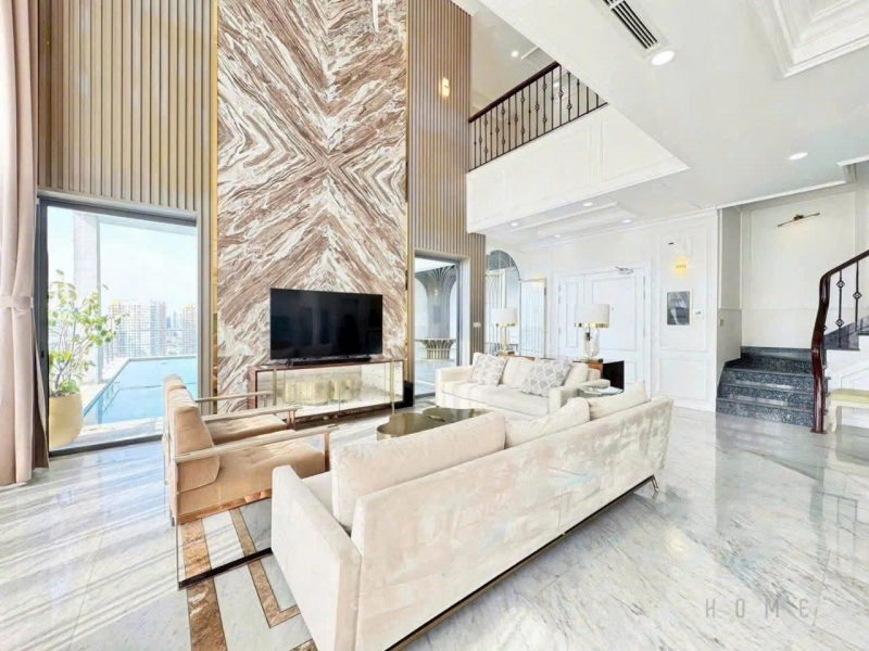exclusive diamond island penthouse with private pool stunning river view for rent