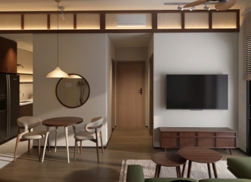 for rent 2 bedroom apartment at the aurora with brand new full furniture and a warm modern design