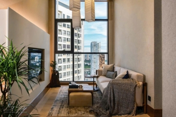 fully furnished 1 bedroom apartment for rent in q2 thao dien with high ceiling and unique layout