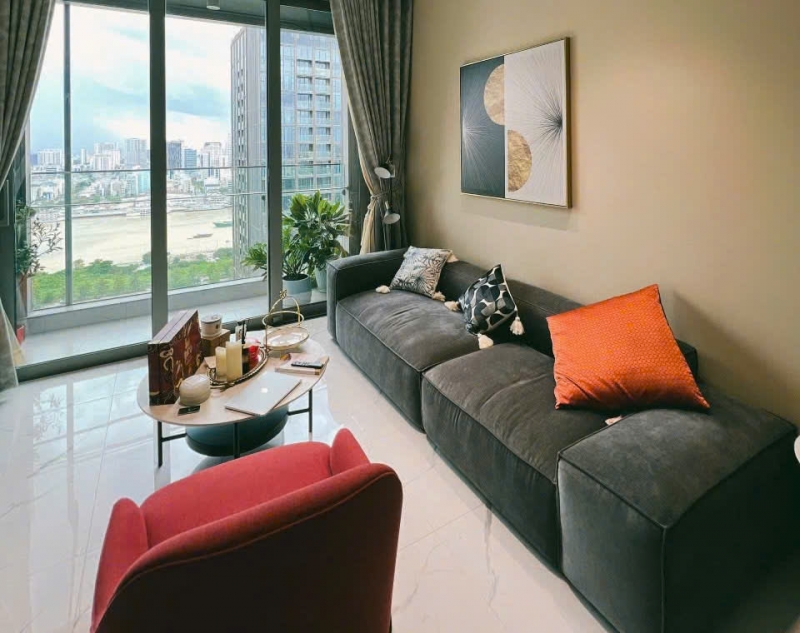 luxury 1 bedroom river view apartment for rent at empire city  ?? high floor fully furnished
