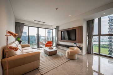 luxury 3 bedroom apartment for rent at the metropole thu thiem  ?? opera   ba son bridge   saigon river view