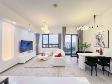 modern 2 bedroom apartment for rent at masteri thao dien with bitexco view