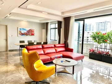 penthouse canh vien 198sqm 4 bedrooms fully furnished open view for sale