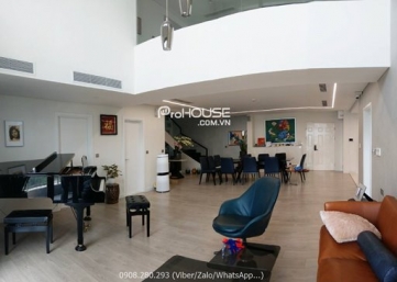 the most beautiful penthouse for rent in phu my hung with new furniture