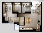 modern 3 bedroom apartment with new furniture for rent at the infiniti riviera point