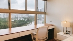 river view 3 bedroom midtown apartment with contemporary interior for rent